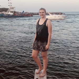 xhilaration  navy blue Polyester jumper